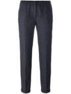 Brunello Cucinelli Prince Of Wales Check Trousers, Women's, Size: 48, Blue, Polyester/spandex/elastane/acetate/wool