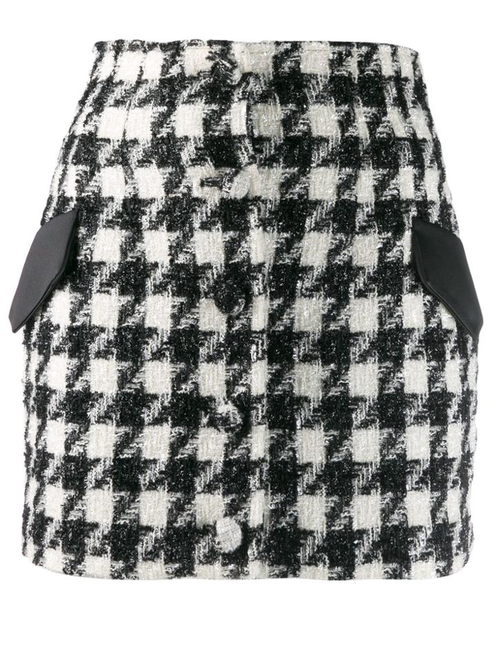 Giuseppe Di Morabito Herringbone Check Mini Skirt - Black