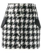 Giuseppe Di Morabito Herringbone Check Mini Skirt - Black
