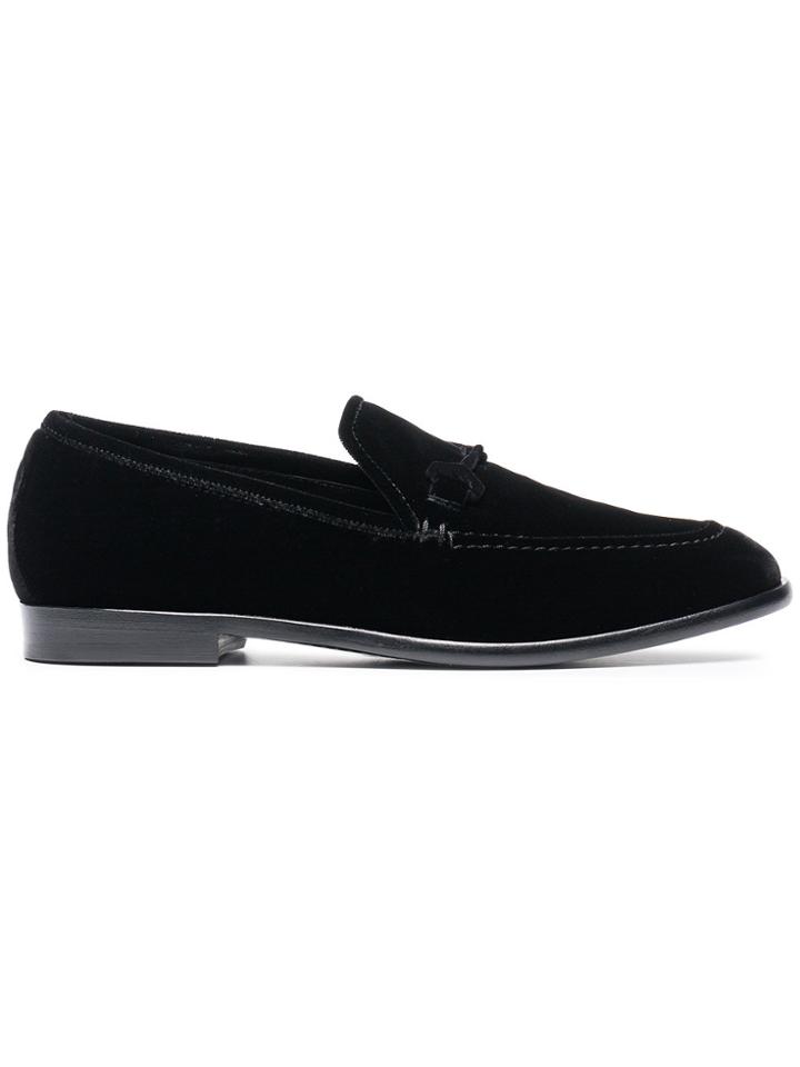 Jimmy Choo Black Velvet Marti Loafers