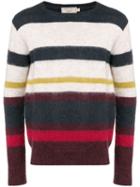 Maison Kitsuné Striped Pullover - Neutrals