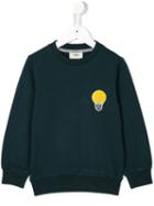 Fendi Kids Light Bulb Patch Sweatshirt, Boy's, Size: 8 Yrs, Blue