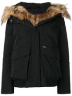Woolrich Fur Hooded Jacket - Black