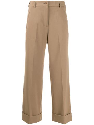 Brag-wette Straight Leg Trousers - Neutrals