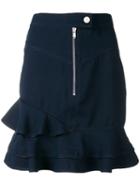 Derek Lam 10 Crosby Washed Canvas Ruffle Skirt - Blue