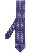 Salvatore Ferragamo Micro Chickens Print Tie - Blue