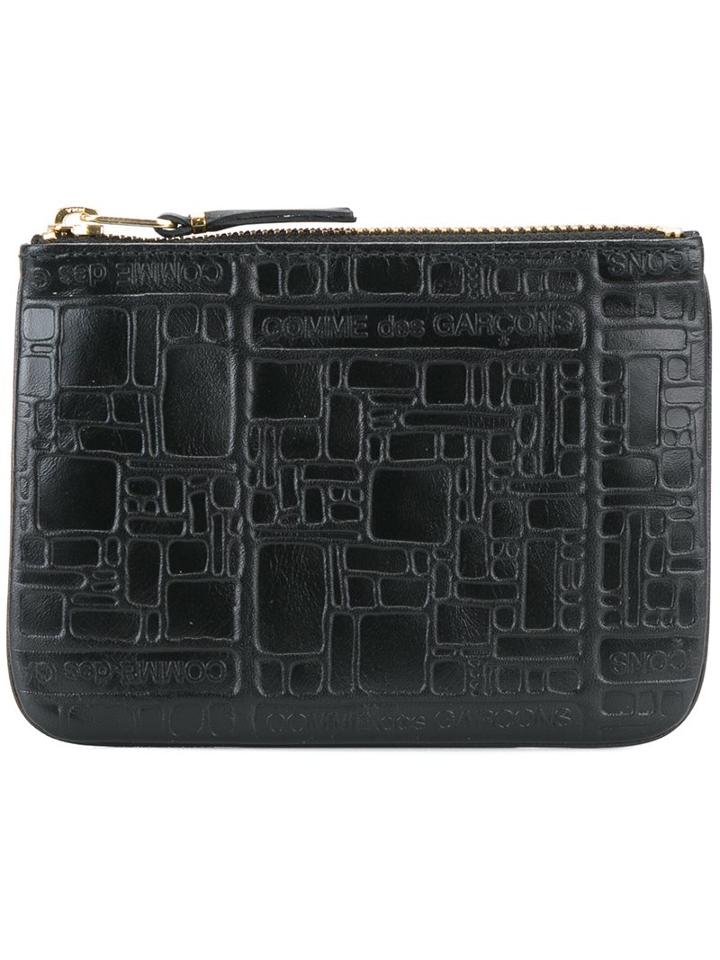 Comme Des Garçons Wallet Embossed Zip Purse
