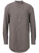 Kazuyuki Kumagai Band Collar Shirt, Men's, Size: 3, Green, Cotton