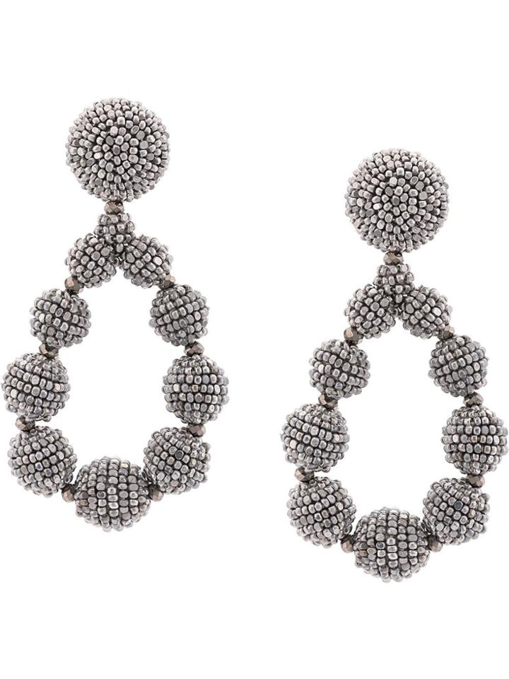 Sachin & Babi Ball Earrings - Silver