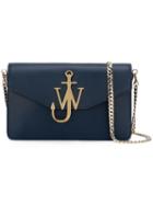 J.w.anderson Logo Detail Shoulder Bag, Women's, Blue, Leather