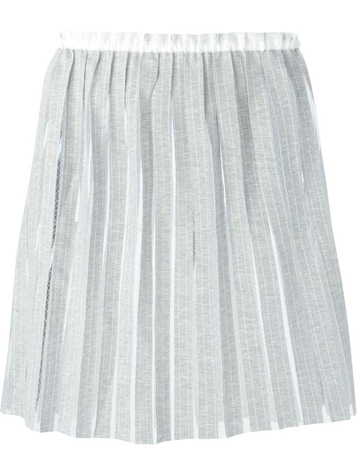 Julien David Strip And Mesh Skirt