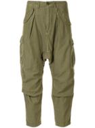 R13 Harem Cargo Trousers - Green