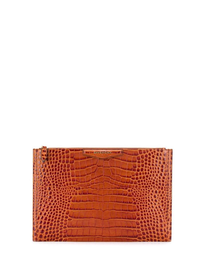 Givenchy Logo Clutch Bag - Brown