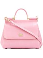 Dolce & Gabbana - Medium Sicily Handbag - Women - Leather - One Size, Pink/purple, Leather
