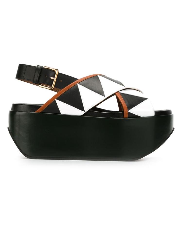 Marni Geometric Wedge Sandals