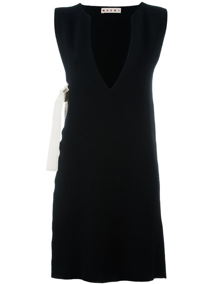 Marni Sleeveless Knit Tunic, Women's, Size: 46, Black, Virgin Wool