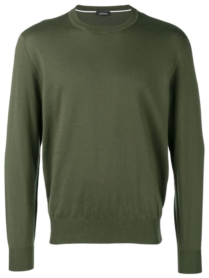 Z Zegna Crew Neck Jumper - Green