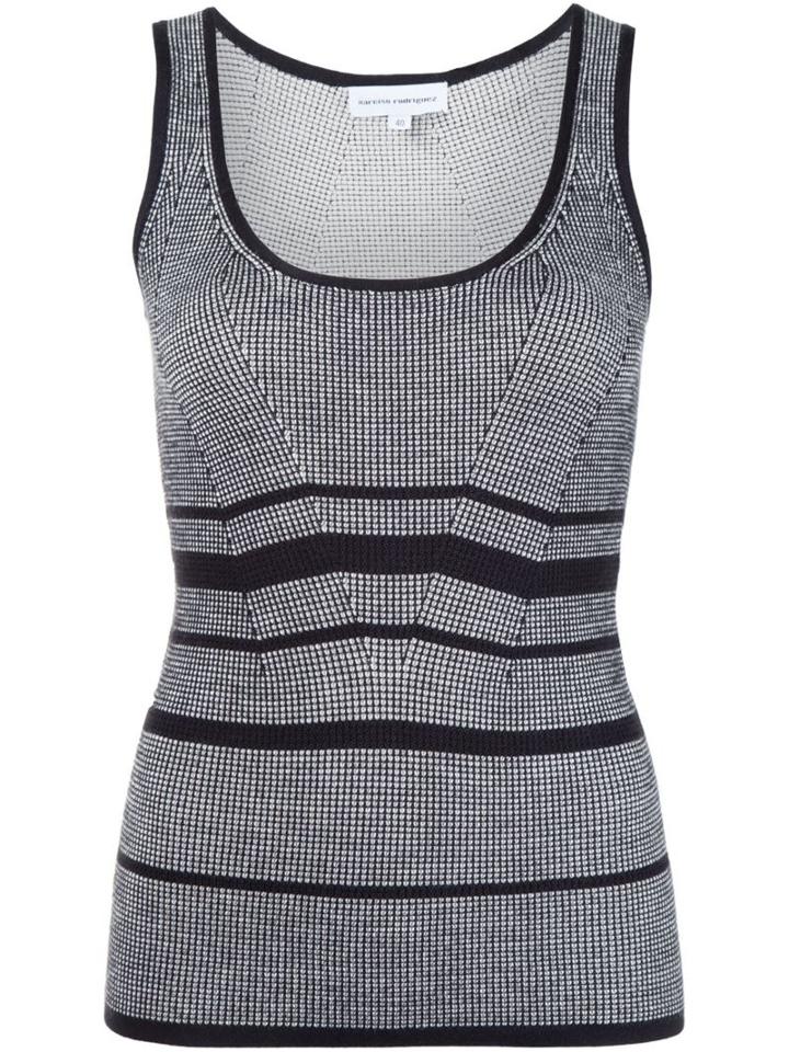 Narciso Rodriguez Knitted Tank Top, Women's, Size: 44, Black, Silk/wool