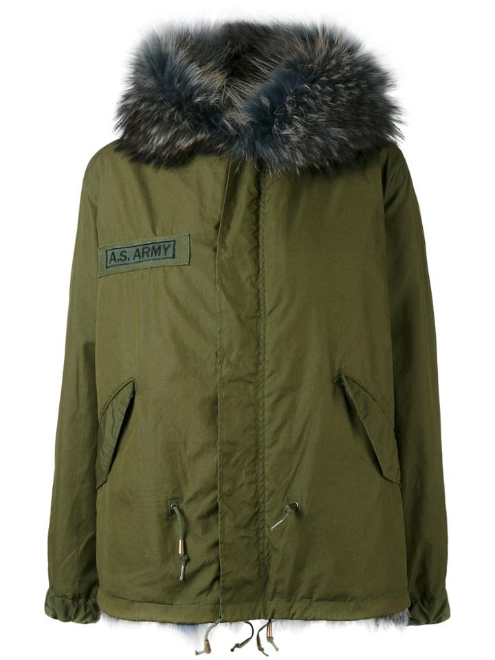 As65 Short Parka Coat - Green