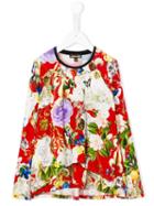 Roberto Cavalli Kids Floral Print Top, Girl's, Size: 8 Yrs, Red