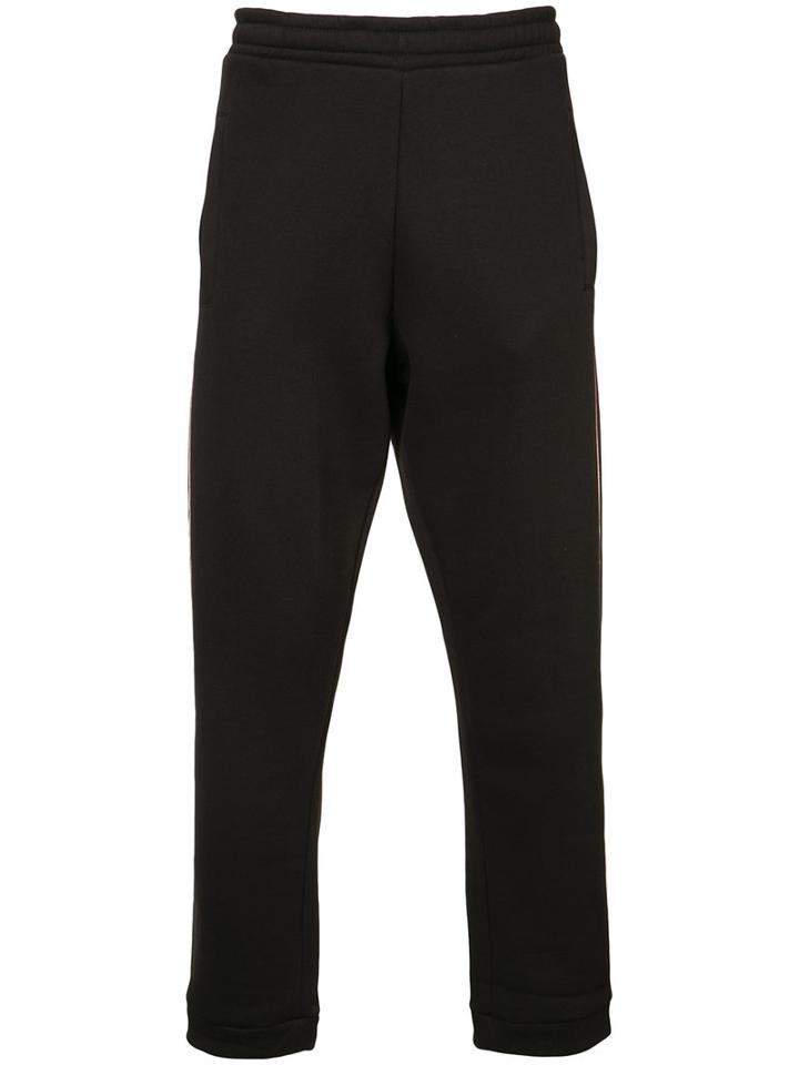 032c - Red Stripe Sweatpants - Men - Cotton/polyester - Xl, Black, Cotton/polyester