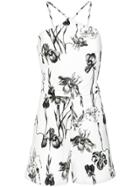 Andrea Marques Floral Print Playsuit - White