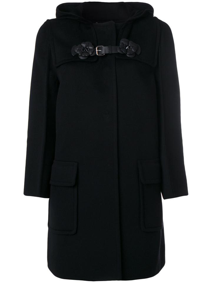 Fendi Concealed Fastening Coat - Black