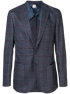 Borrelli Plaid Blazer Jacket - Blue