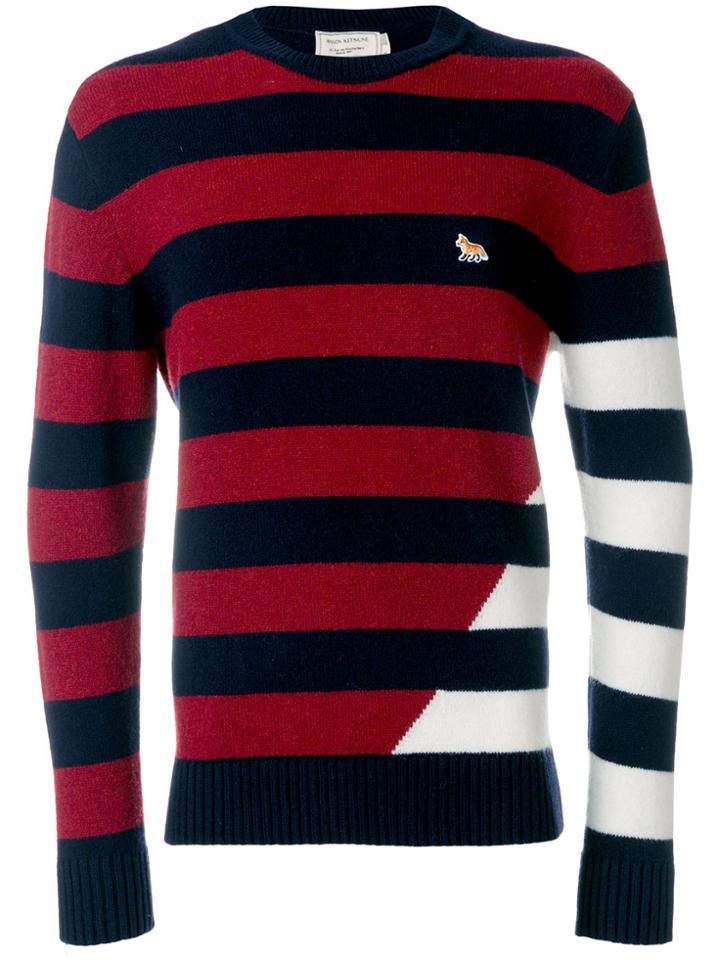 Maison Kitsuné Striped Jumper - Blue
