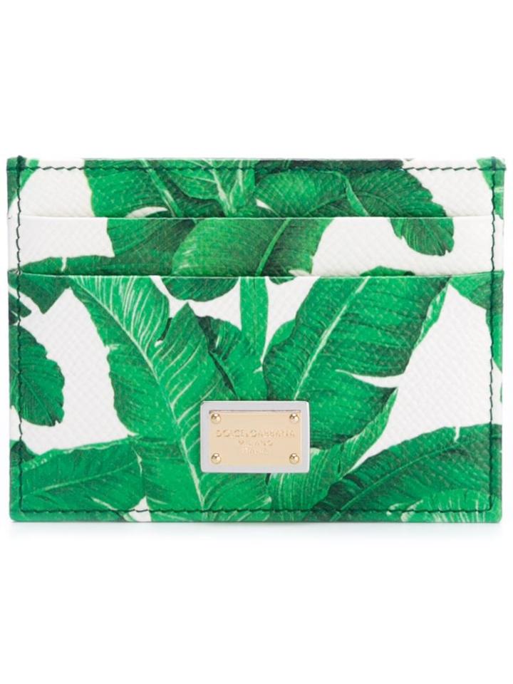 Dolce & Gabbana Banana Leaf Print Card Holder