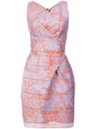 Roland Mouret Fitted Pleat Dress - Pink & Purple
