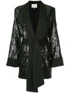 Layeur Renee Sequin Embellished Blazer - Black