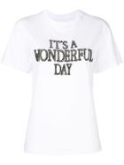 Alberta Ferretti Glass Appliqué T-shirt - White