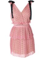 Self-portrait Cutwork Mini Dress - Pink & Purple