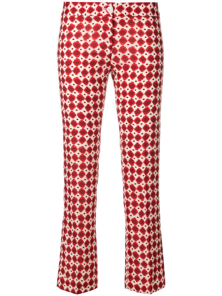 Meme Printed Slim-fit Trousers - Red