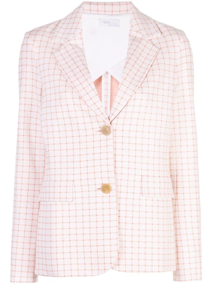 Rosetta Getty Checked Fitted Jacket - Pink