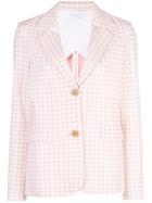 Rosetta Getty Checked Fitted Jacket - Pink
