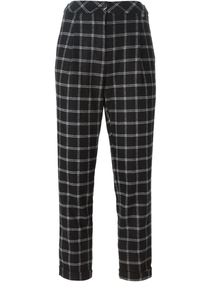 Woolrich Checked Trousers, Women's, Size: Small, Black, Wool/nylon/spandex/elastane