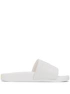 Diesel Tonal Logo Print Slides - White