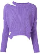 Pinko Cut-out Knitted Sweater - Purple