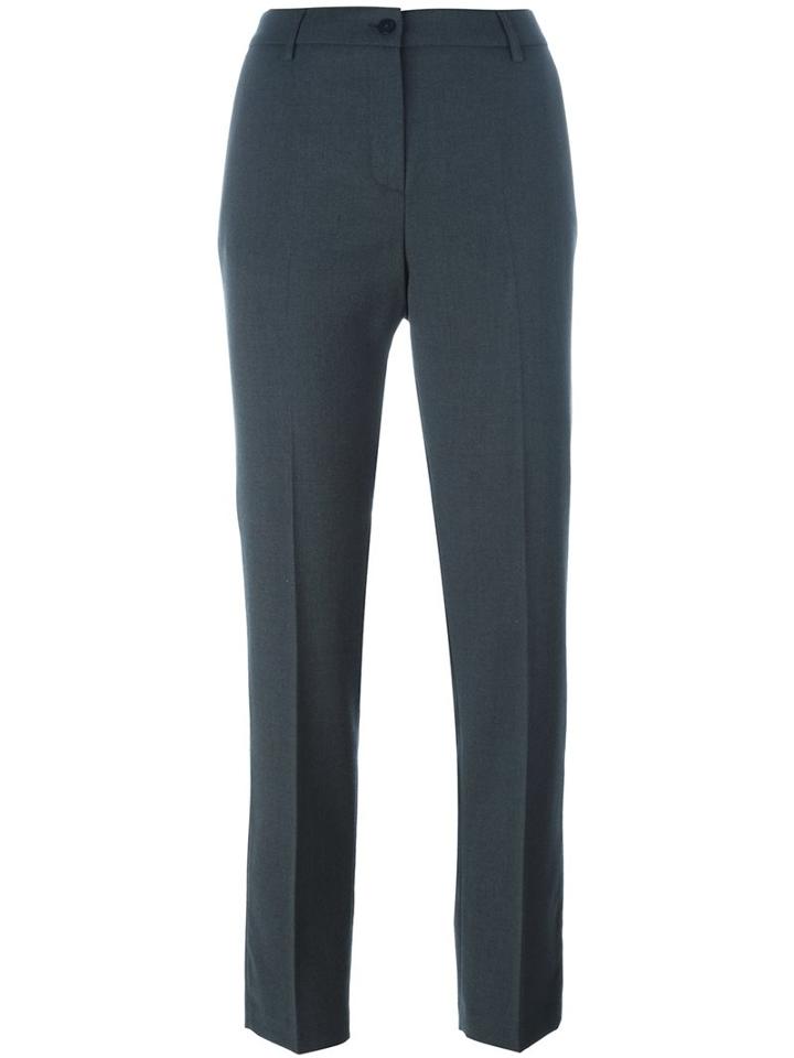 Blumarine Slim Tailored Trousers, Women's, Size: 40, Grey, Polyester/viscose/spandex/elastane