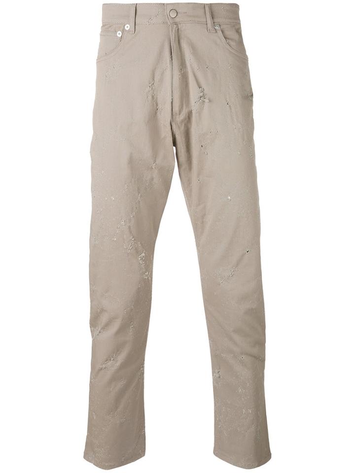 Cmmn Swdn - Distressed Jeans - Men - Cotton/spandex/elastane - 32, Brown, Cotton/spandex/elastane