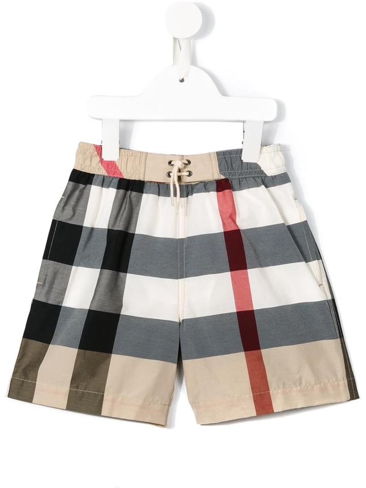 Burberry Kids New Classic Check Swim Shorts, Boy's, Size: 10 Yrs