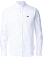 Maison Kitsuné Tricolour Fox Shirt, Men's, Size: 36, White, Cotton