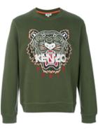 Kenzo - Embroidered Tiger Sweatshirt - Men - Cotton - M, Green, Cotton