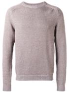 Corneliani Ribbed Sweater, Men's, Size: 50, Nude/neutrals, Cotton