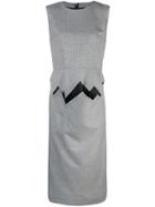 Comme Des Garçons Houndstooth Pencil Dress - Black