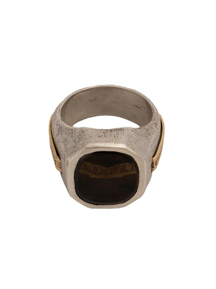 Tobias Wistisen See-through Stone Ring, Men's, Size: 62, Metallic