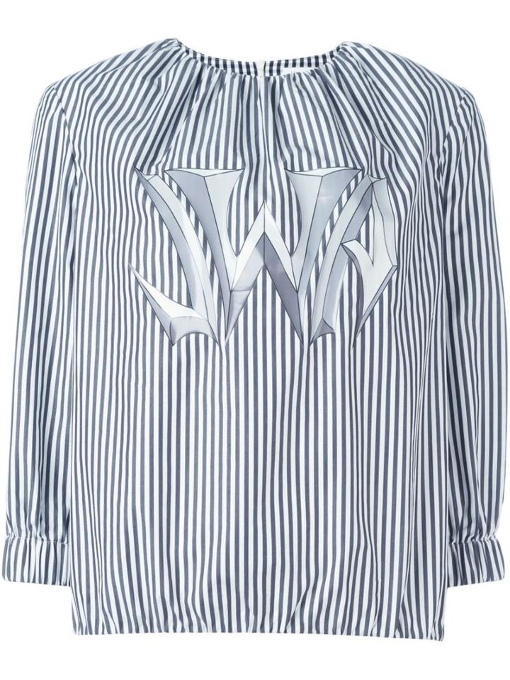 J.w.anderson Graphic Logo Striped Blouse