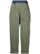 No21 Denim Waistband Trousers - Green